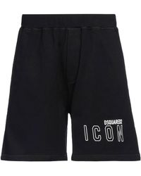 DSquared² - Icon Outline Printed Shorts - Lyst