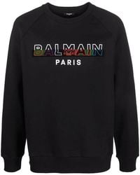 Balmain - Textured Oversize Sweatshirt - Lyst