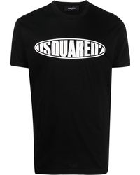 DSquared² - D2 Surf Board Logo T-shirt Black - Lyst