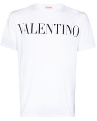 Valentino - Logo T-shirt In White - Lyst