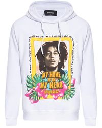 DSquared² - Cool Fit Bob Marley Logo Hoodie - Lyst