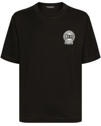 Dolce & Gabbana - Roman Numerals Crest Embroidered Logo T-Shirt - Lyst