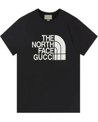 Gucci - X The North Face Cat Logo Printed T-Shirt - Lyst