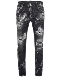 DSquared² - Bold Distressed Paint Splatter Jeans - Lyst