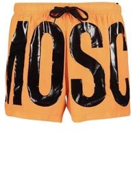 Moschino - Print Logo Light Swim Shorts - Lyst