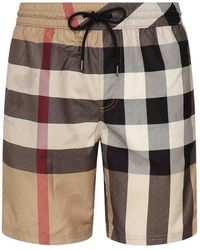 Burberry - Check Swim Shorts - Lyst