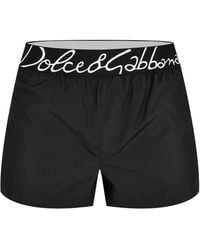 Dolce & Gabbana - Script Logo Swim Shorts - Lyst