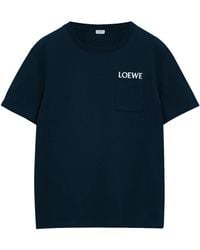 Loewe - Pocket Embroidered Logo T-Shirt - Lyst