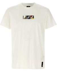 Fendi - Triple Ff Logo T-Shirt - Lyst