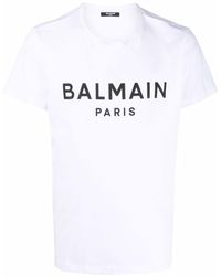Balmain - Paris Print Logo T-Shirt - Lyst