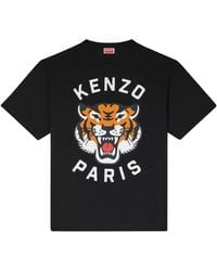 KENZO - Lucky Tiger Printed T-Shirt - Lyst