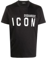 DSquared² - Icon Logo-print Cotton-jersey T-shirt X - Lyst