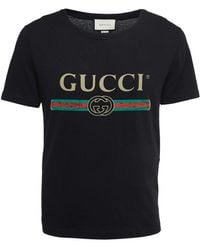Gucci - Gg Bar Logo Printed T-Shirt - Lyst