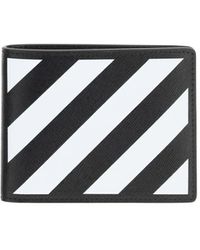 Off-White c/o Virgil Abloh - Off- Binder Diagonal Stripe Printed Bifold Wallet - Lyst