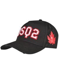 DSquared² - Dsq2 Maple Leaf Cap Sn22 In Black - Lyst