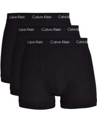 Calvin Klein - 3 Pack Cotton Stretch Classic Fit Trunks - Lyst