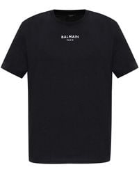 Balmain - Paris Small Embroidered Logo T-Shirt - Lyst
