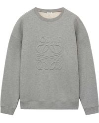 Loewe - Anagram Tonal Logo Relaxed Fit Crewneck Sweatshirt - Lyst