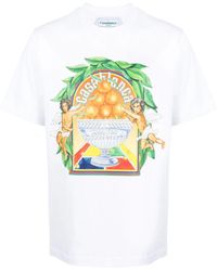 Casablancabrand - Triomphe D' Printed T-Shirt - Lyst