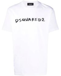 DSquared² - Marker Slim Logo-Print Short-Sleeved T-Shirt - Lyst