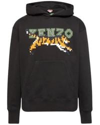 KENZO - Paris Digital Tiger Design Hoodie - Lyst
