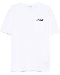 Loewe - Pocket Embroidered Logo T-Shirt - Lyst