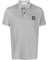 Stone Island - Compass Patch Logo Polo - Lyst