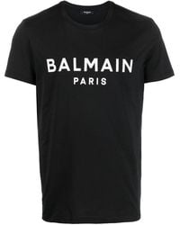 Balmain - Swim T-Shirt With Logo - Lyst