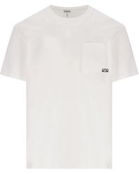 Loewe - Two-Tone Anagram Embroidered Pocket T-Shirt - Lyst