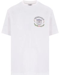 CASABLANCA - Cotton T-Shirt With Print - Lyst