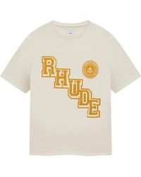 Rhude - Collegiate Crest T-Shirt - Lyst