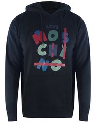 Moschino - Love Jumble Logo Hoodie - Lyst