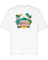 CASABLANCA - Casa Beach Wave Printed Oversized T-Shirt - Lyst