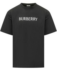 Burberry - Raised Logo Print T-Shirt - Lyst