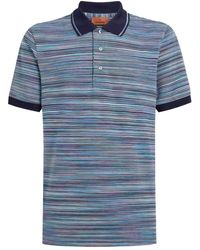Missoni - Striped Slub Polo Shirt - Lyst