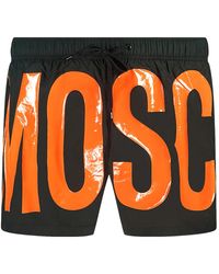 Moschino - Large Logo Swim Shorts - Lyst