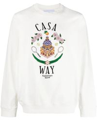 Casablancabrand - Casa Way Embroidered Sweatshirt - Lyst