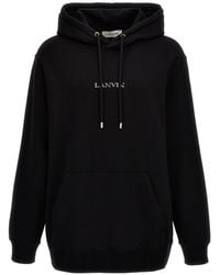 Lanvin - Paris Loose Fit Logo Hoodie - Lyst