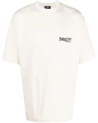 Balenciaga - Political Campaign Logo-print T-shirt - Lyst