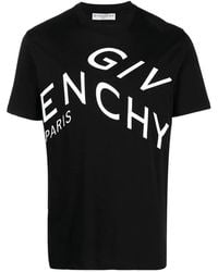 Givenchy - Refracted Design Logo Embroidered Oversized Fit T-Shirt - Lyst