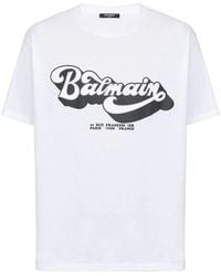 Balmain - Logo 70s T-shirt - Lyst