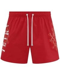 Amiri - Bones Printed Swim Shorts - Lyst