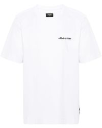 Fendi - Embroidered Logo Crew Neck T-Shirt - Lyst