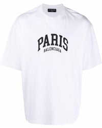 Balenciaga - Cities Paris T-shirt White - Lyst