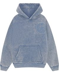 Magrit - Embroidered Acid Wash Hoodie - Lyst