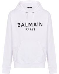 Balmain - Luxury French Terry Logo Hoodie - Lyst