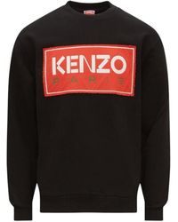 KENZO - Paris Block Logo Sweatshirt - Lyst