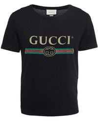 Gucci - Gg Bar Logo Printed T-Shirt - Lyst