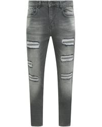 Magrit - Douai Ripped Patch Jeans - Lyst