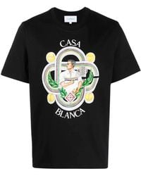 CASABLANCA - Le Joueur Print T-Shirt - Lyst